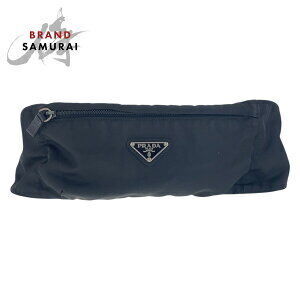 Prada Tessuto triangular logo plate black Body Crossbody bag waist bum